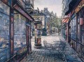 YXJ0287e impressionism street scenes shop